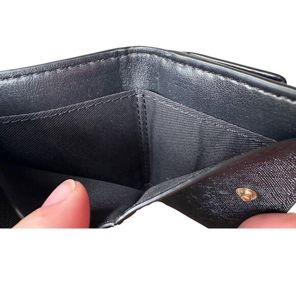 Marc Jacobs Black Mini Trifold Compact Wallet - Picture 7 of 11